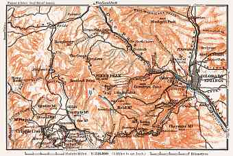 Map of the Environs of Colorado Springs, 1909