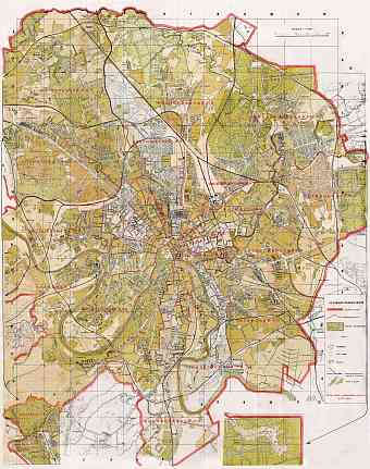 Moscow (Москва, Moskva) city map, 1936