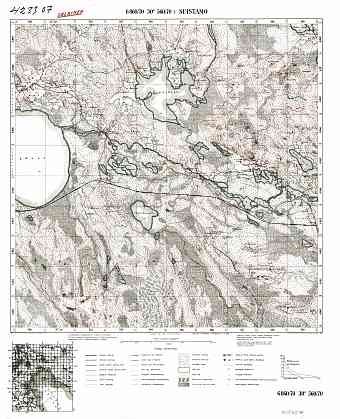 Suistamo. Topografikartta 423307. Topographic map from 1942