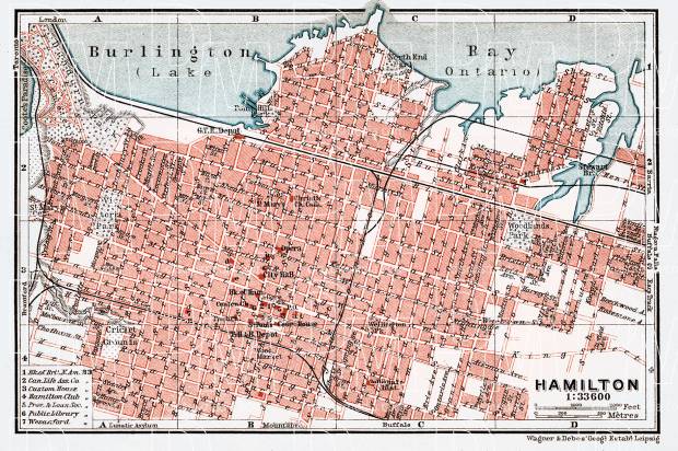 City Of Hamilton Maps Old Map Of Hamilton In 1907. Buy Vintage Map Replica Poster Print Or  Download Picture