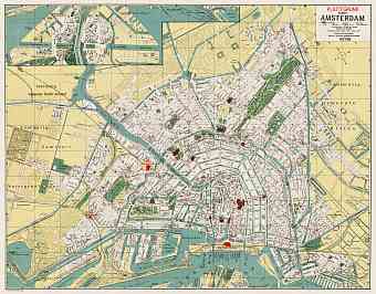 Amsterdam city map, 1927-1928