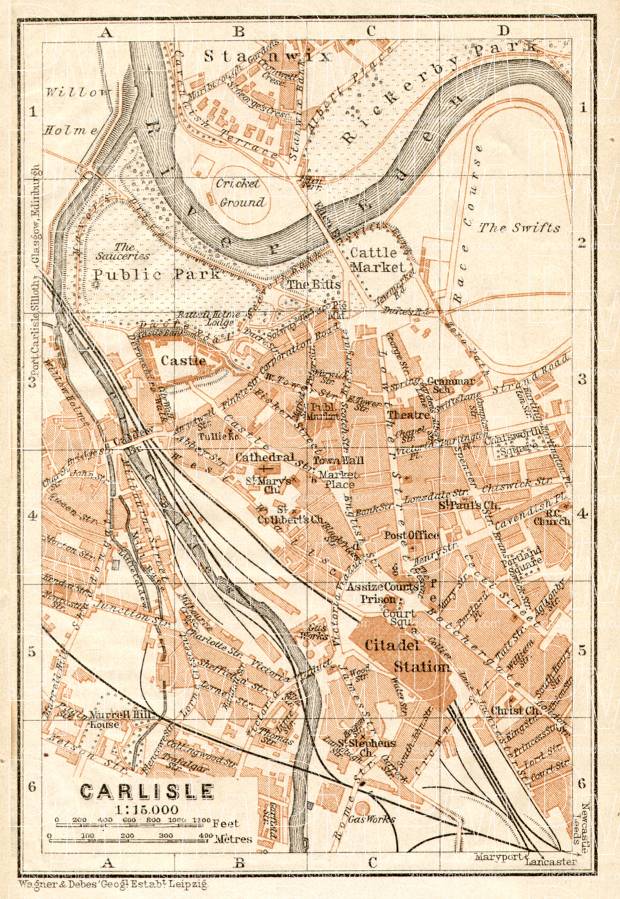 Old Maps Of Carlisle Old Map Of Carlisle In 1906. Buy Vintage Map Replica Poster Print Or  Download Picture