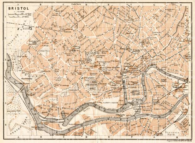 Bristol Old City Map Old Map Of Bristol In 1906. Buy Vintage Map Replica Poster Print Or  Download Picture