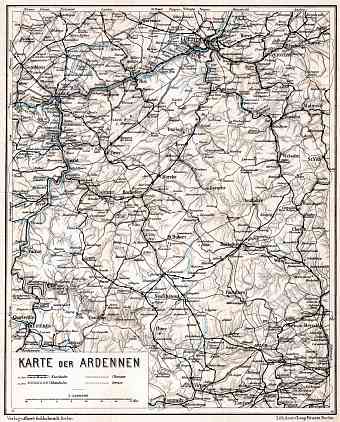 Holland on the general map of the Ardennes, 1908
