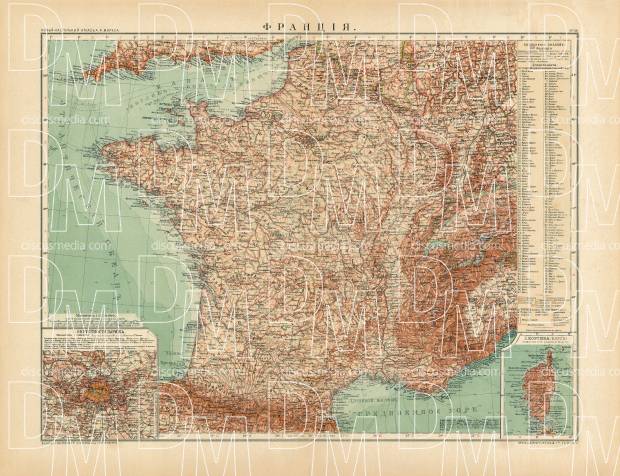 First Map Of France Old Map Of France In 1910. Buy Vintage Map Replica Poster Print Or Download  Picture