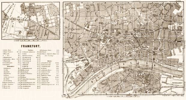 Old Map Of Frankfurt Am Main In 17 Buy Vintage Map Replica Poster Print Or Download Picture