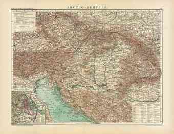 Austria on the general map of the Austro-Hungarian Empire (in Russian), 1910