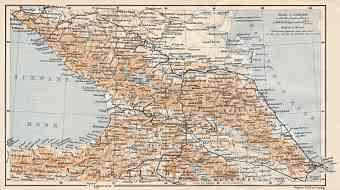 South Russia on the general map of Caucasus, 1914