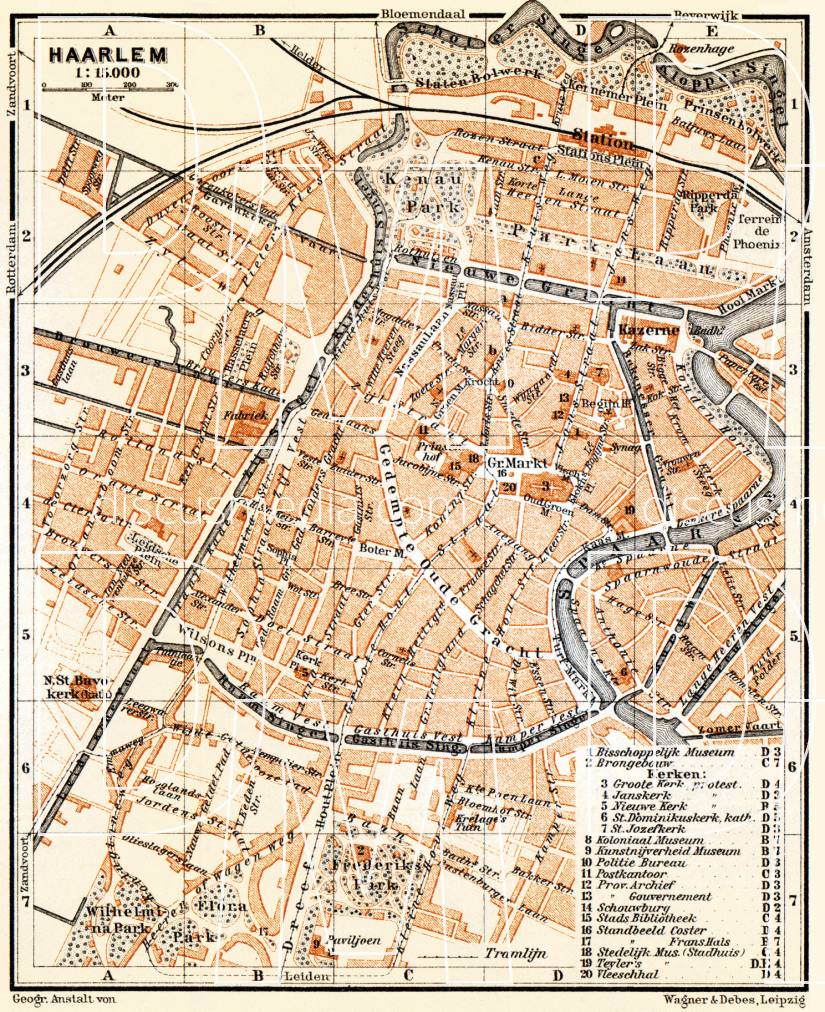 Old map of Haarlem in 1904. Buy vintage map replica poster print or ...