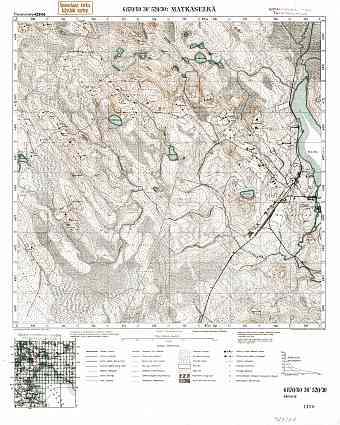 Matkaselkja. Matkaselkä. Topografikartta 423108. Topographic map from 1928