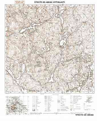 Kedrovka. Hytinlahti. Topografikartta 411309. Topographic map from 1939