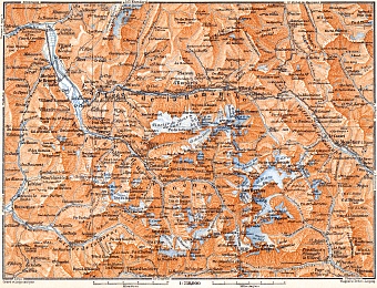 Romanche Valley and Vénéon Valley map, 1900