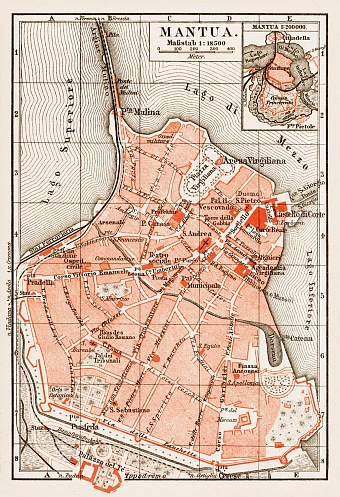 Mantua (Mantova) city map, 1903