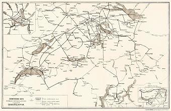 Switzerland, railway and water connections scheme (legend in Russian), 1903