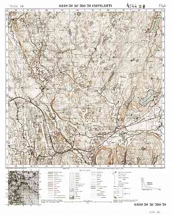 Impilahti. Topografikartta 414408. Topographic map from 1938