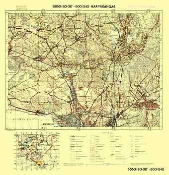 Osinovaja Roštša. Haapakangas. Topografikartta 4032. Topographic map from 1939