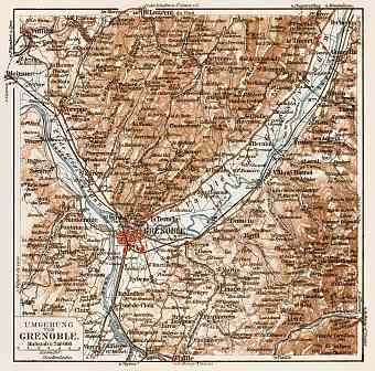 Grenoble environs map, 1913