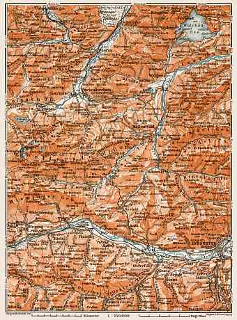 Map of the environs of Partenkirchen, 1909