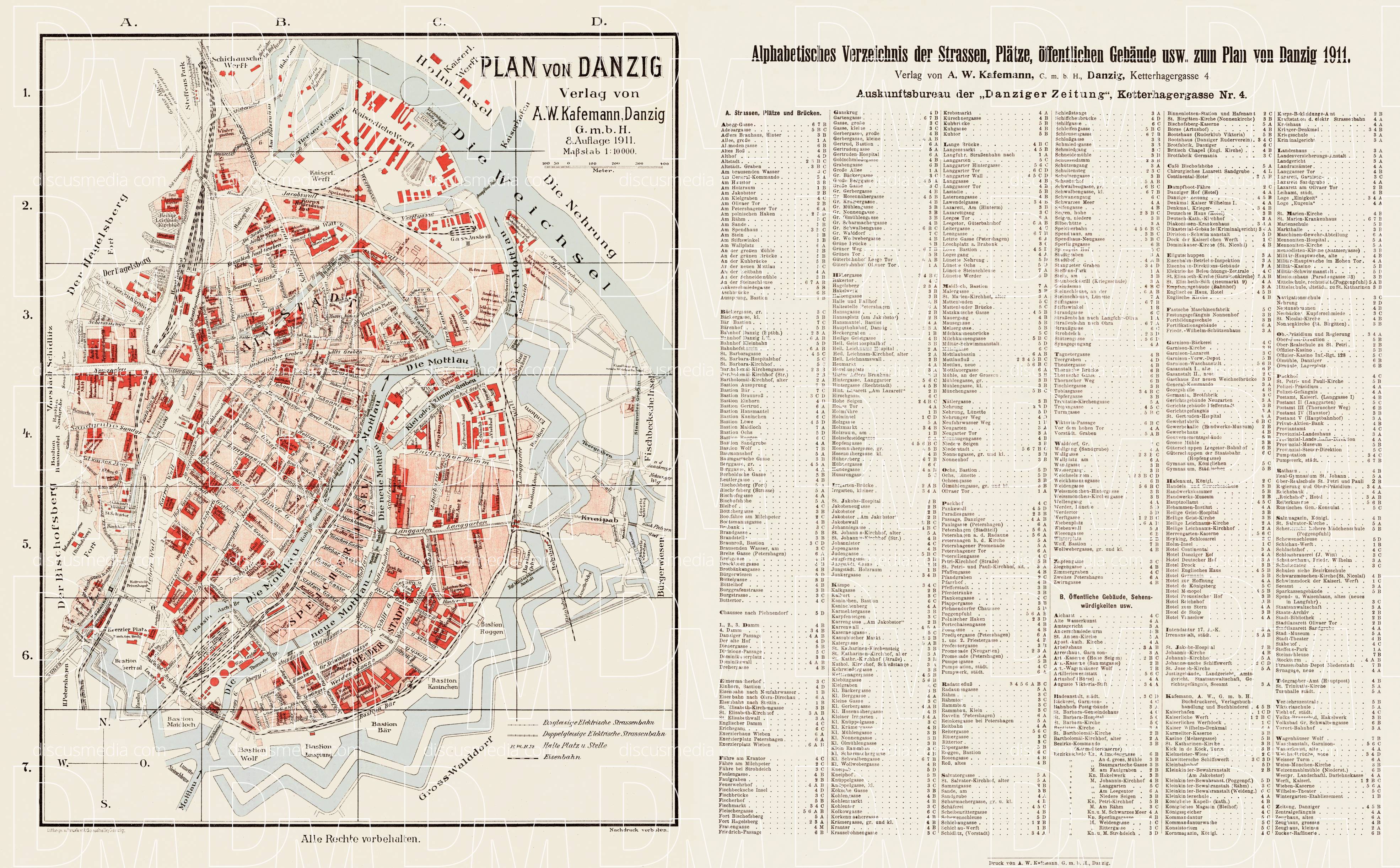 Old Map Of Danzig Gda Sk In 1911 Buy Vintage Map Replica Poster   1a9ba561f7d6783e2306473b16cb441d 