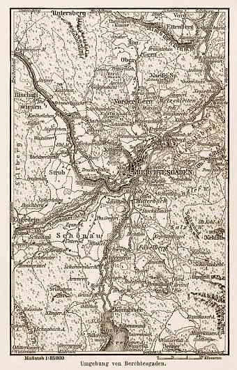 Map of the environs of Berchtesgaden, 1903