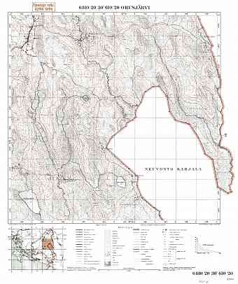 Orusjarvi. Orusjärvi. Topografikartta 512111, 512302. Topographic map from 1936