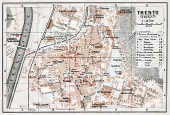 Trento (Trient) city map, 1910