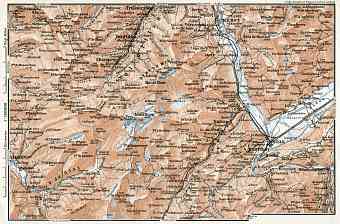 Val-d´Illiez and Dents du Midi map, 1909