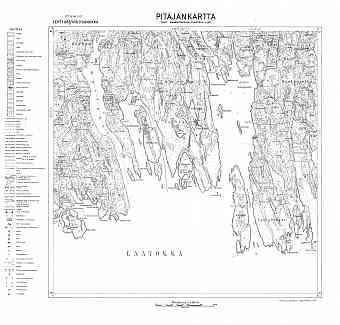 Hunukka Peninsula. Huunukka. Pitäjänkartta 414407. Parish map from 1937