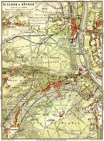 Saint Cloud and Sévres map, 1903