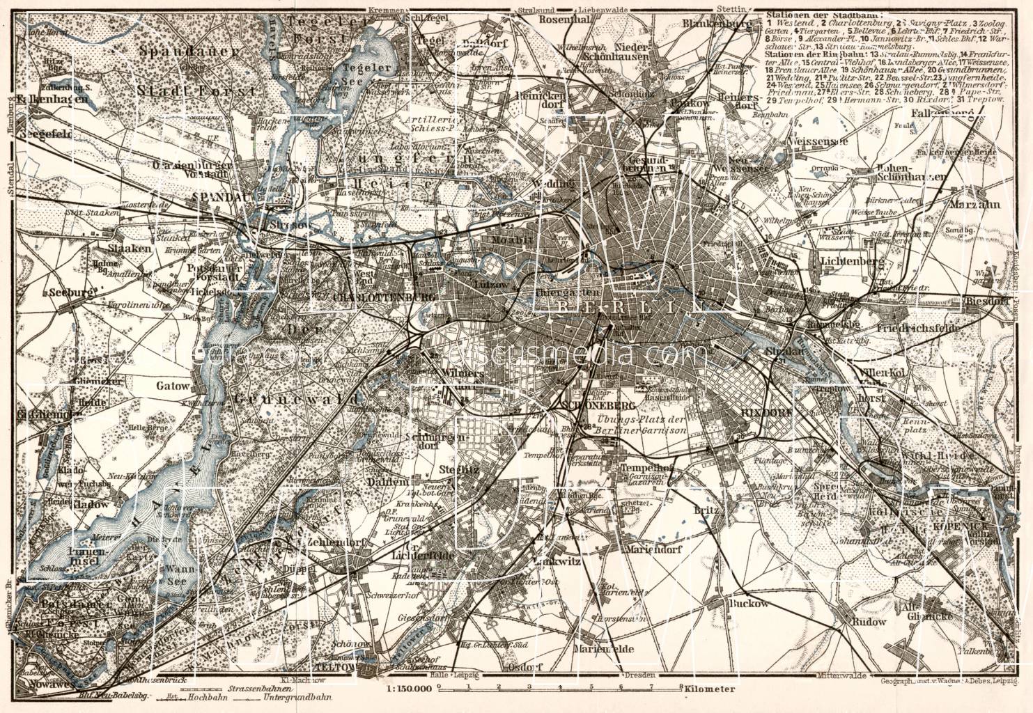 Old map of Berlin and vicinity in 1902. Buy vintage map replica poster ...