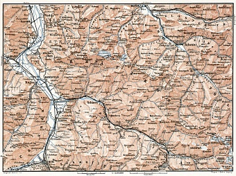 Prätigau and Montafon valleys map, 1909