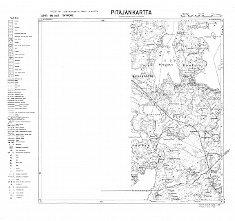 Sjuvjaoro. Syväoro. Pitäjänkartta 412306. Parish map from 1939