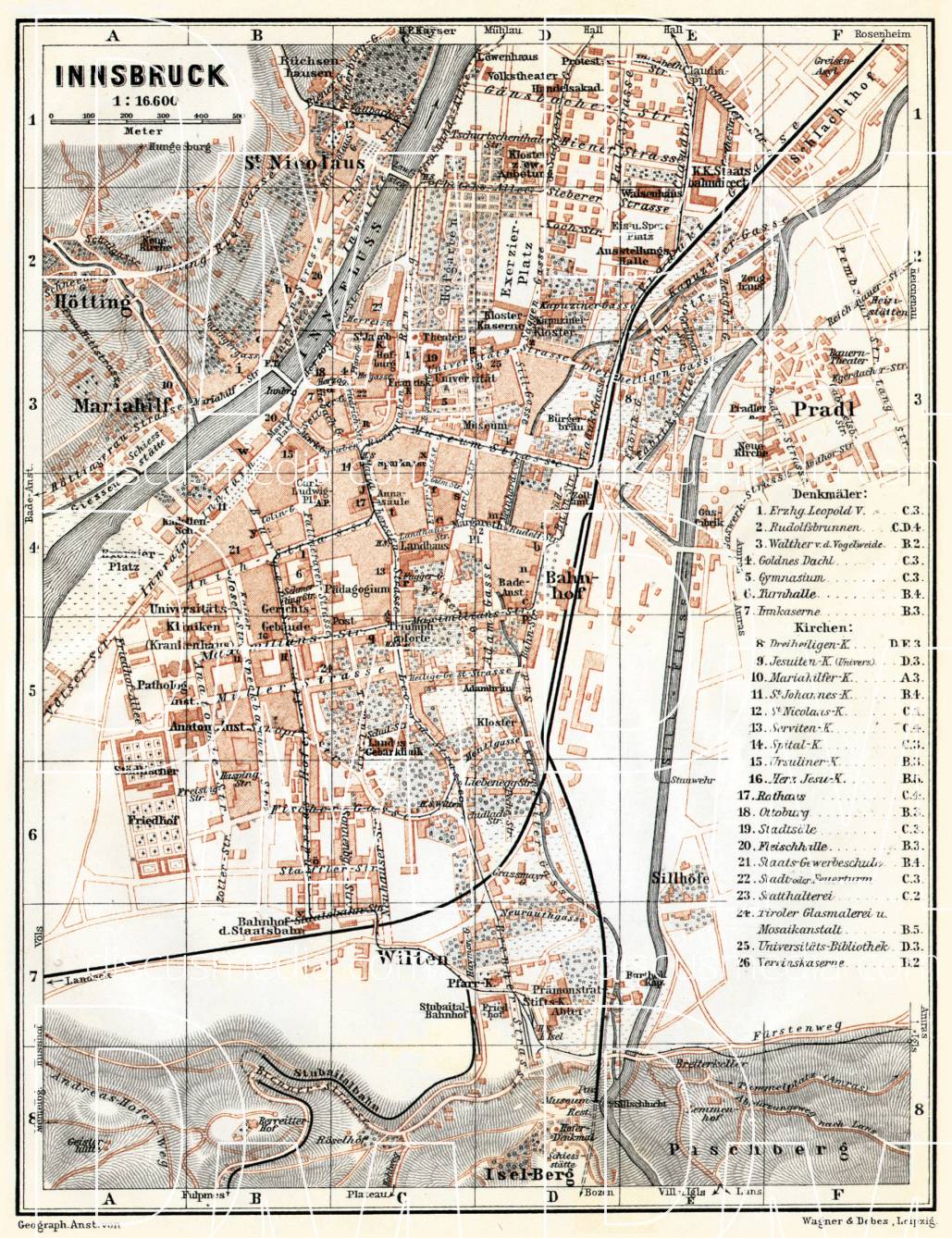 Old Map Of Innsbruck In 1910 Buy Vintage Map Replica Poster Print Or   33c275b13277c1f580f0e1146d2de09d 