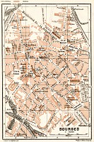 Old map of Bourges in 1909. Buy vintage map replica poster print or ...