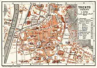 Trento city map, 1911