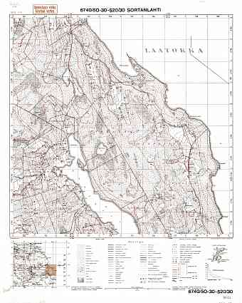 Vladimirovka. Sortanlahti. Topografikartta 413107. Topographic map from 1939