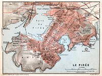 Old Map Of Piraeus In 1913 Buy Vintage Map Replica Poster Print Or   3f5622141ee5eedd911a57b76e78ce18 