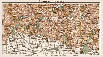 Map of the North Lombardy, 1903