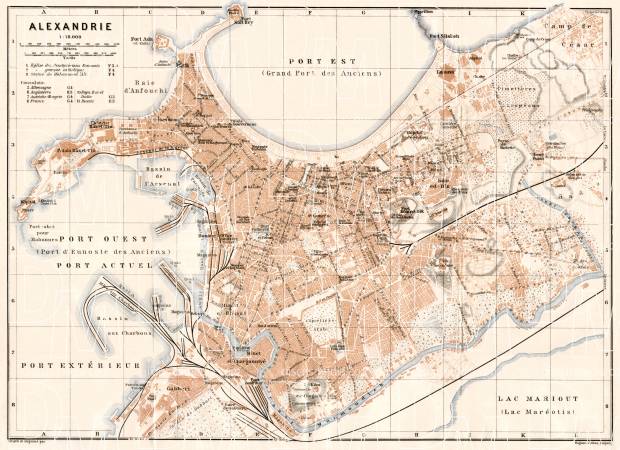 Old map of Alexandria in 1911. Buy vintage map replica poster print or ...