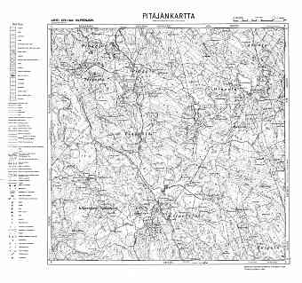 Komsomolskoje. Kilpeenjoki. Pitäjänkartta 411105. Parish map from 1943