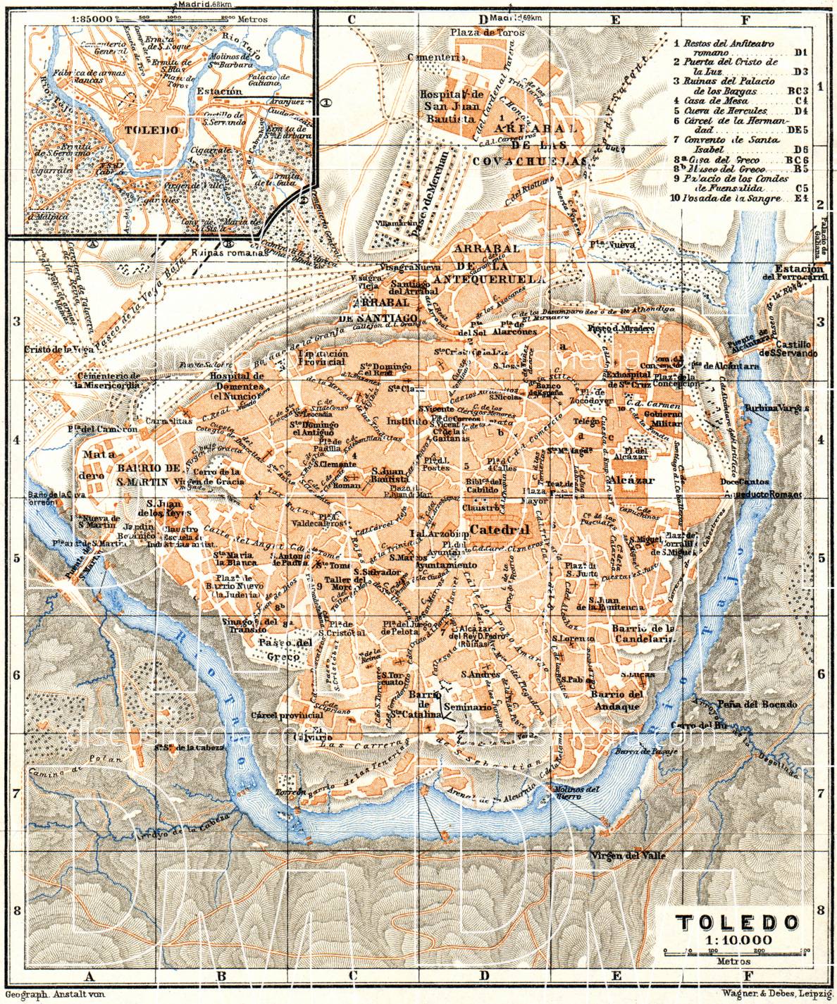 Толедо испания карта