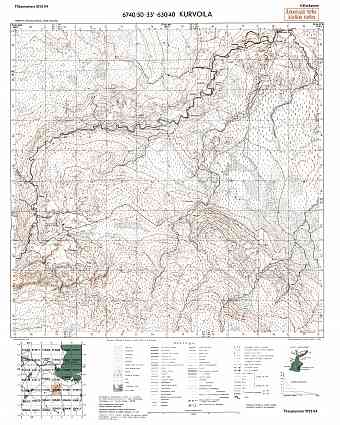 Kurvošskij Pogost. Kurvoila. Topografikartta 515304. Topographic map from 1943