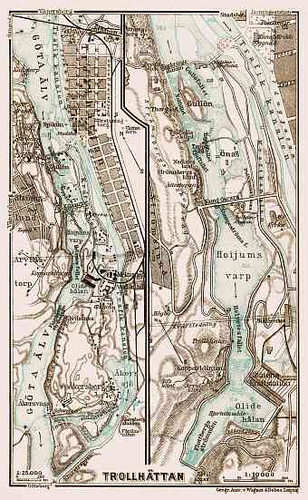 Trollhättan town plan, 1931