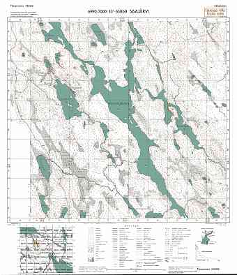 Sajozero Village Site. Saajärvi. Topografikartta 533305. Topographic map from 1942