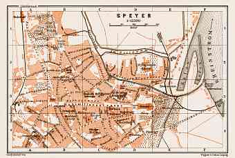 Speyer city map, 1909