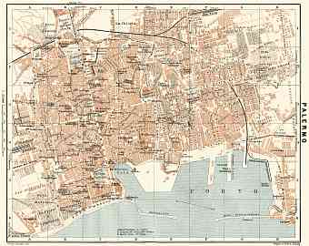 Palermo city map, 1929