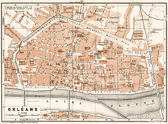 Orléans city map, 1909