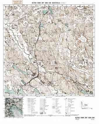 Hiitola. Hiitolan Asema. Topografikartta 411409. Topographic map from 1939