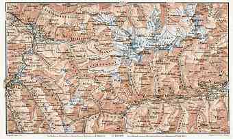 Silvretta mountain group map, 1909