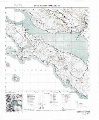 Lunkulansaari Island. Lunkulansaari. Topografikartta 512104. Topographic map from 1940